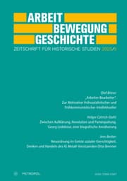 Cover von Arbeit - Bewegung - Geschichte