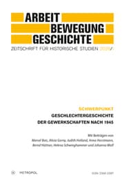 Cover von Arbeit - Bewegung - Geschichte. Zeitschrift für historische Studien 2026/I