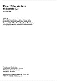 Cover von Peter Piller Archive, Materials (G) Albedo