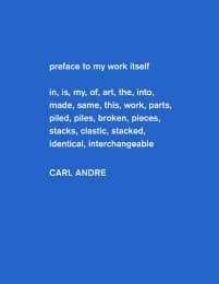 Cover von Carl Andre: Sculpture as Place 1958-2010