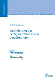 Cover von Optimierung des Fertigwälzfräsens von Verzahnungen