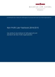 Cover von Non Profit Law Yearbook 2014/2015