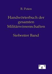 Cover von Handwörterbuch der Gesamten Militärwissenschaften