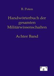 Cover von Handwörterbuch der Gesamten Militärwissenschaften