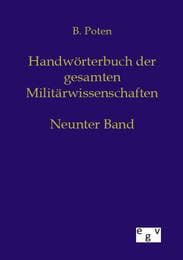 Cover von Handwörterbuch der Gesamten Militärwissenschaften