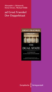 Cover von ad Ernst Fraenkel. Der Doppelstaat