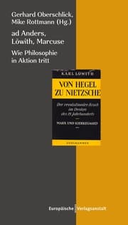 Cover von ad Anders, Löwith und Marcuse