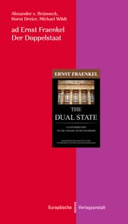 Cover von ad Ernst Fraenkel. Der Doppelstaat