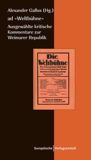 Cover von ad 'Weltbühne'