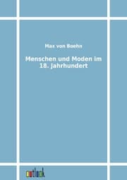 Cover von Menschen und Moden im 18. Jahrhundert
