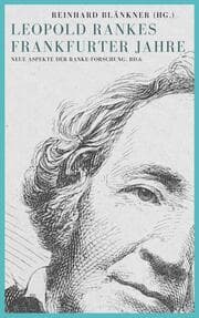 Cover von Leopold Rankes Frankfurter Jahre