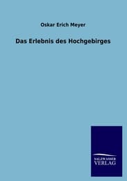 Cover von Das Erlebnis des Hochgebirges