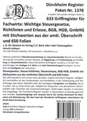 Cover von Sparpaket Steuerfachwirt: 633 Griffregister + 650 Folien