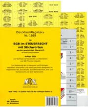 Cover von DürckheimRegister® BGB im Steuerrecht MIT STICHWORTEN