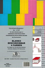 Cover von DürckheimRegister® BLANKO: FARBE-GROSS Beschreibbar