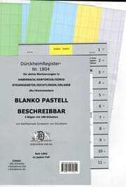 Cover von DürckheimRegister® BLANKO PASTELL-GROSS Beschreibbar