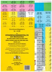 Cover von DürckheimRegister® Nr. 2436 Steuerfachangestellte AO, EStG, HGB, UStG, KStG, SGB IV mit Stichworten