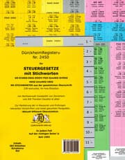 Cover von DürckheimRegister® Nr. 2450 STEUERGESETZE mit Stichworten