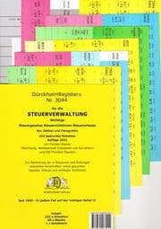 Cover von DürckheimRegister® STEUERVERWALTUNG Register für deine AO-AEAO-ErbStG/R-EStG/R-KStG/R-UStG-UStR-: nur Zahlen und §§, ohne Stichworte