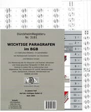 Cover von DürckheimRegister® Nr. 3181 - 111 wichtige Gesetze im BGB