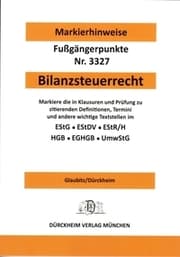 Cover von Bilanzsteuerrecht - Markierhinweise/Fußgängerpunkte für das Steuerberaterexamen, Dürckheim'sche Markierhinweise