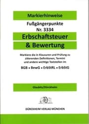 Cover von Erbschaftssteuer & Bewertung - Markierhinweise/Fußgängerpunkte für das Steuerberaterexamen