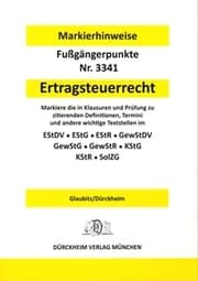 Cover von Ertragssteuerrecht - Markierhinweise/Fußgängerpunkte für das Steuerberaterexamen, Dürckheim'sche Markierhinweise