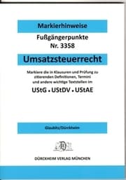 Cover von Umsatzsteuerrecht - Markierhinweise/Fußgängerpunkte für das Steuerberaterexamen