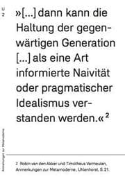 Cover von Anmerkungen zur Metamoderne