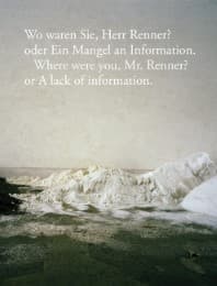 Cover von Wo waren Sie, Herr Renner? oder ein Mangel an Information