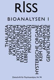 Cover von RISS - Zeitschrift für Psychoanalyse