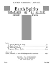 Cover von Earth Spirits. Notations on AI Animism