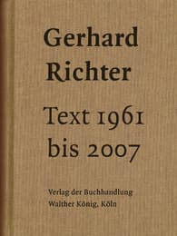 Cover von Gerhard Richter. Text 1961 bis 2007