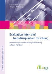 Cover von Evaluation inter- und transdisziplinärer Forschung