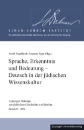 Cover von Sprache, Erkenntnis und Bedeutung - Deutsch in der jüdischen Wissenskultur