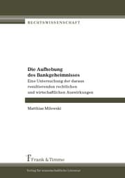 Cover von Die Aufhebung des Bankgeheimnisses