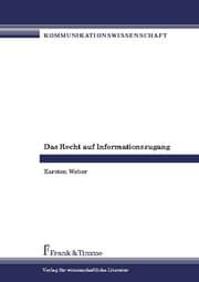 Cover von Das Recht auf Informationszugang