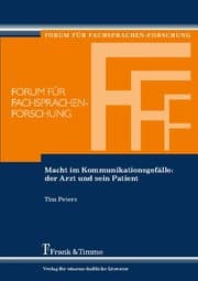 Cover von Macht im Kommunikationsgefälle: der Arzt und sein Patient