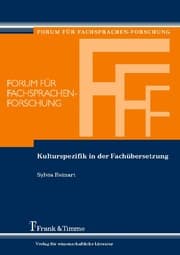 Cover von Kulturspezifik in der Fachübersetzung