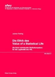 Cover von Die Ethik des Value of a Statistical Life