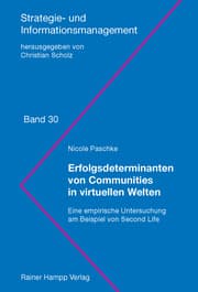 Cover von Erfolgsdeterminanten von Communities in virtuellen Welten