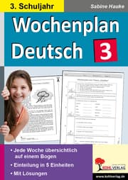 Cover von Wochenplan Deutsch / Klasse 3