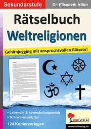 Cover von Rätselbuch Weltreligionen