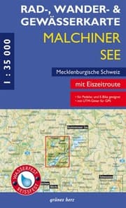 Cover von Rad-, Wander- und Gewässerkarte Malchiner See, Mecklenburgische Schweiz