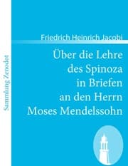 Cover von Über die Lehre des Spinoza in Briefen an den Herrn Moses Mendelssohn