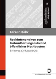 Cover von Realdatenanalyse zum Instandhaltungsaufwand öffentlicher Hochbauten : ein Beitrag zur Budgetierung