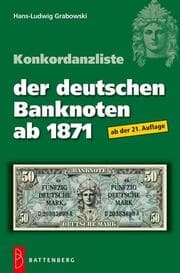 Cover von Konkordanzliste der deutschen Banknoten ab 1871