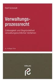 Cover von Verwaltungsprozessrecht