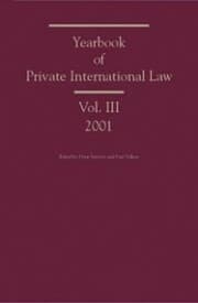Cover von Yearbook of Private International Law