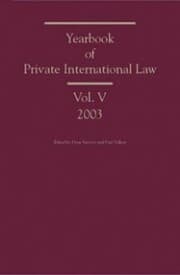 Cover von Yearbook of Private International Law